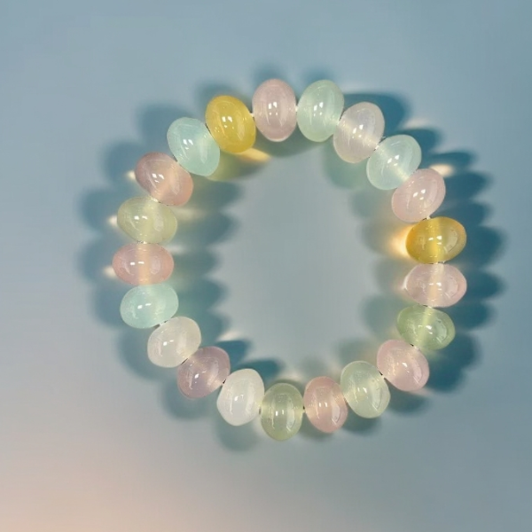 天然高品质玛瑙多宝算盘珠精美手串12*8MM轻奢马卡龙女多样发一件