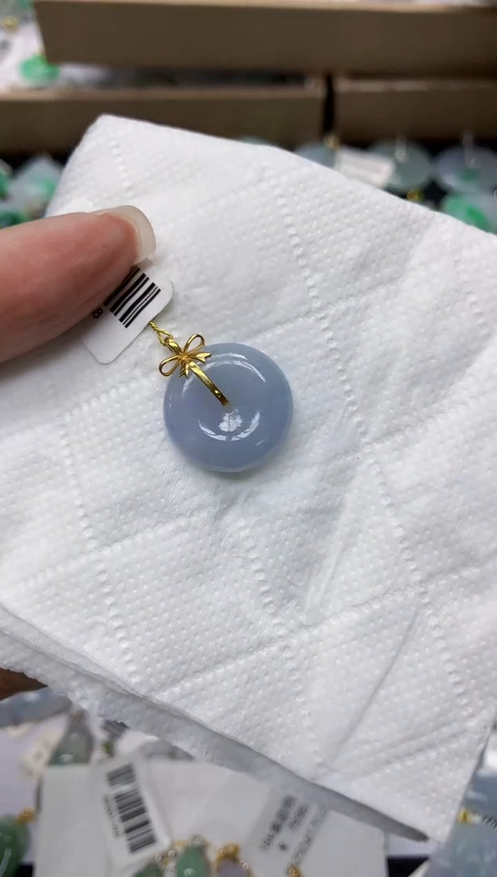 颈饰18K金镶嵌翡翠1111111111