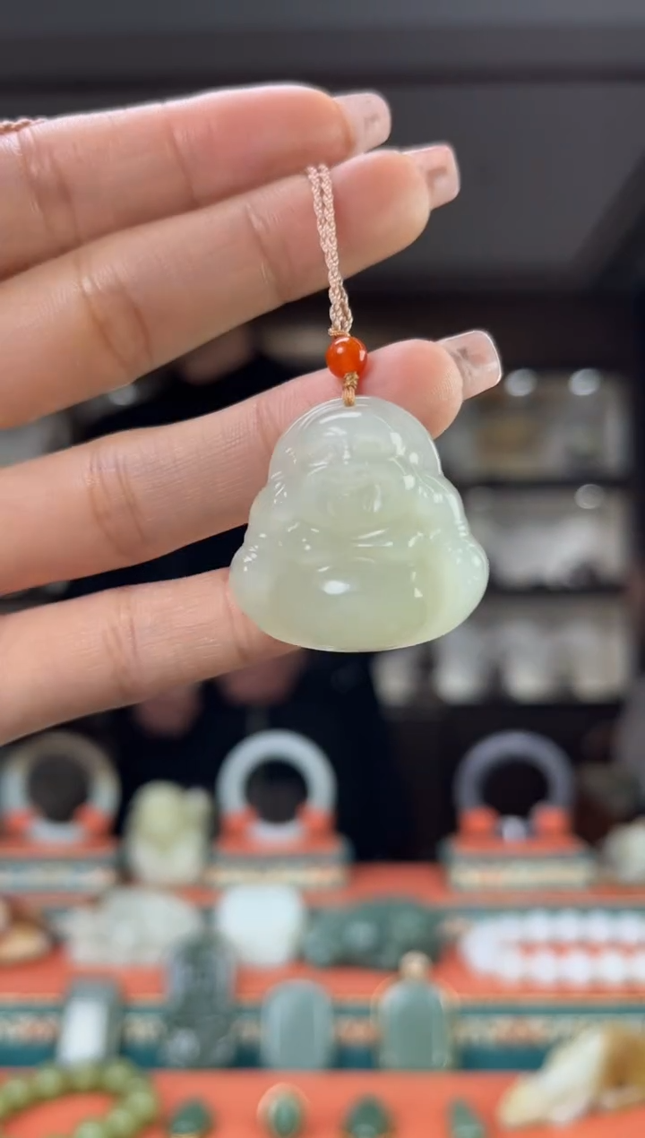 【闪购商品】和田玉颈饰未镶嵌佩佩30,mm左右