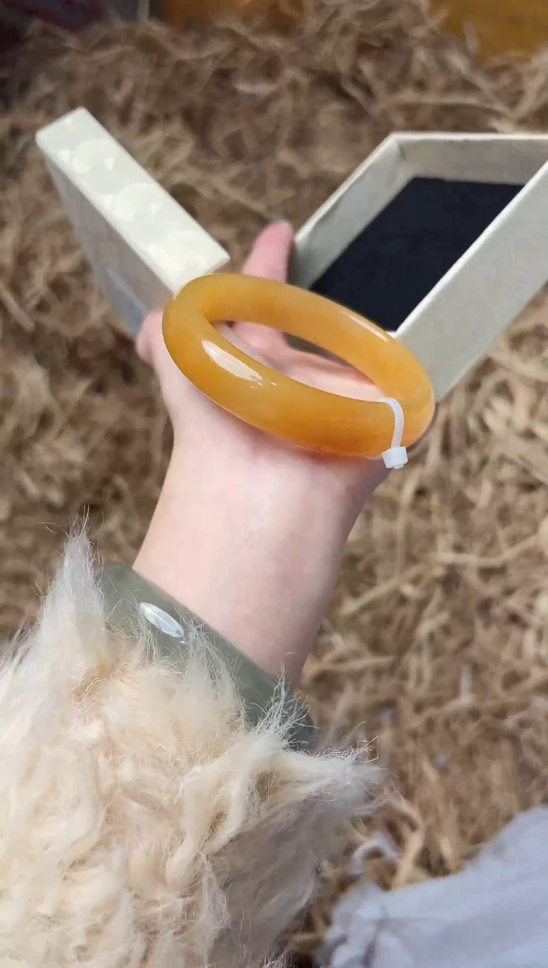 未镶嵌手镯石英质玉1205圈口58