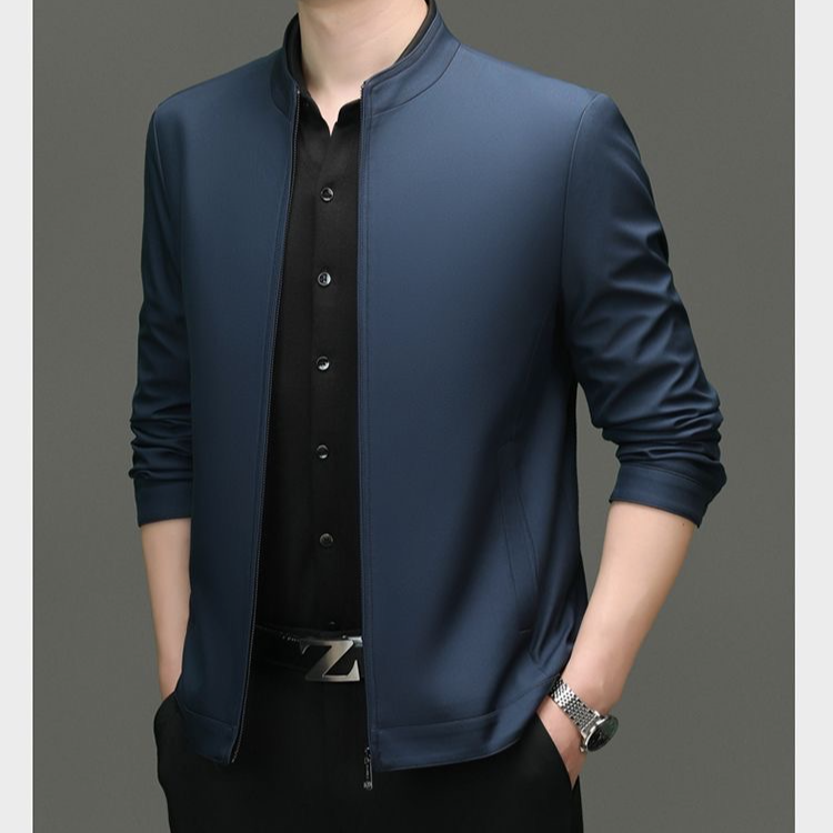【免烫夹克】男士高档立领拉链夹克外套春秋薄百搭时尚户外运动透气