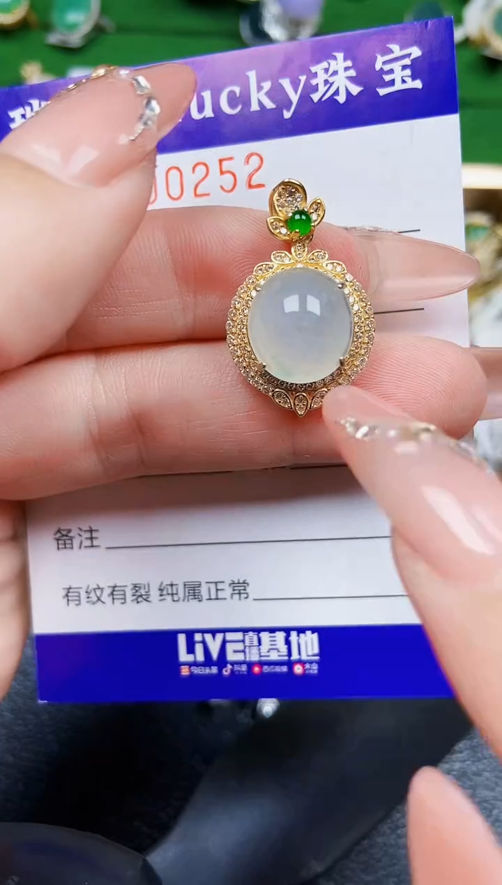 【闪购商品】翡翠颈饰银S925镶嵌0252