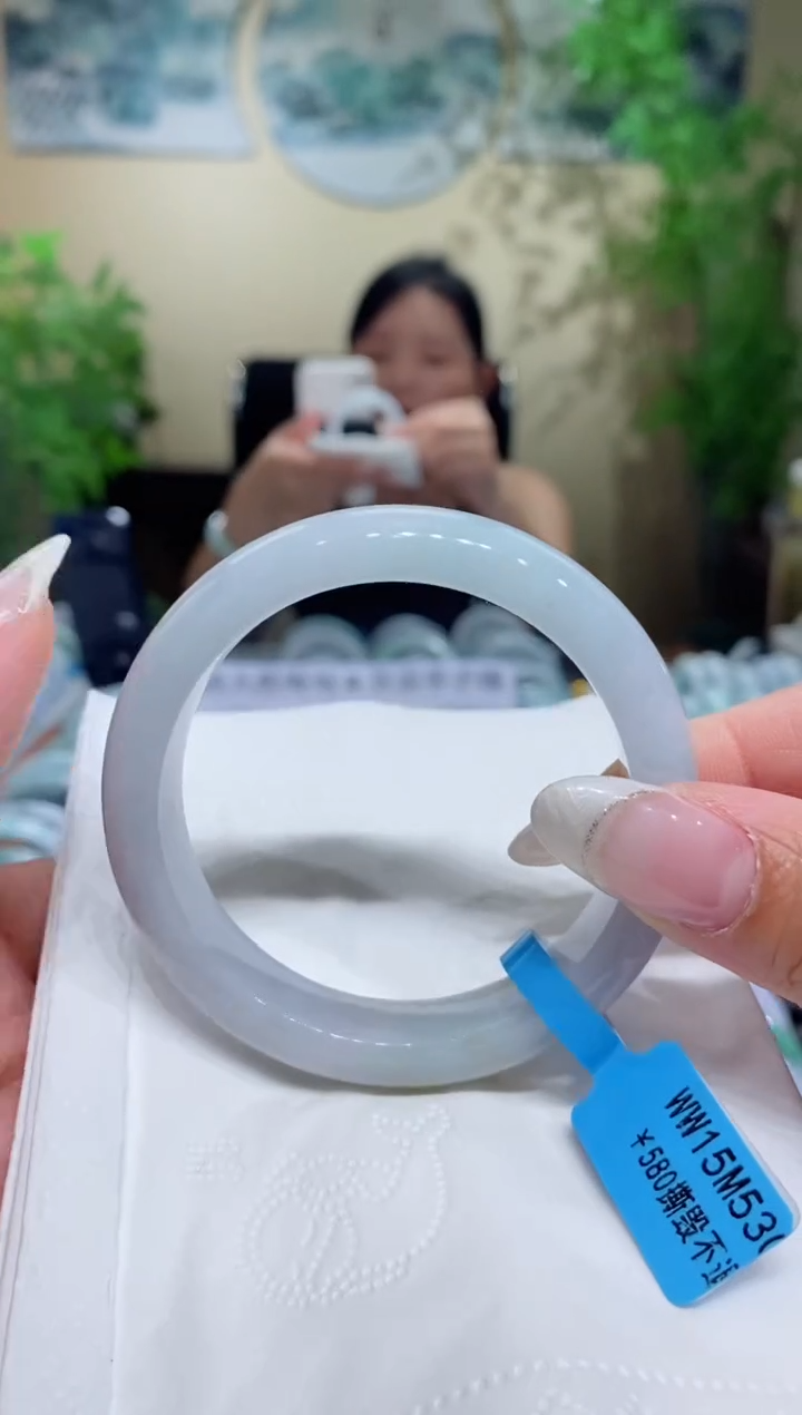 未镶嵌手镯翡翠圈口52-53