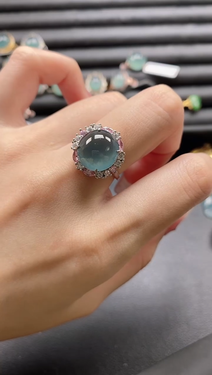 【闪购商品】翡翠戒指银S925镶嵌11111-