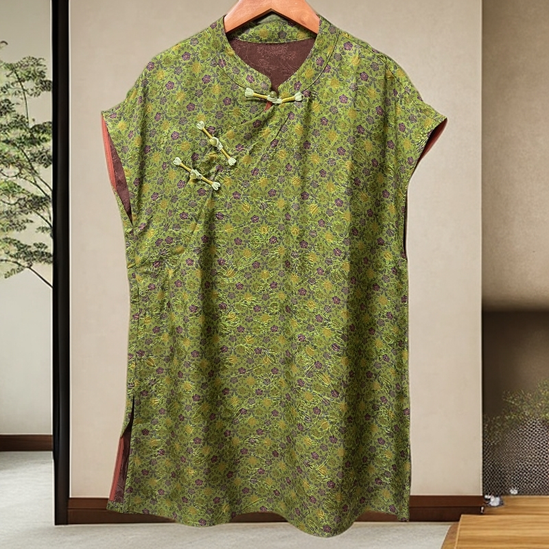 295【金姐专属】新款时尚新中式网红夏季复古斜襟奥黛上衣