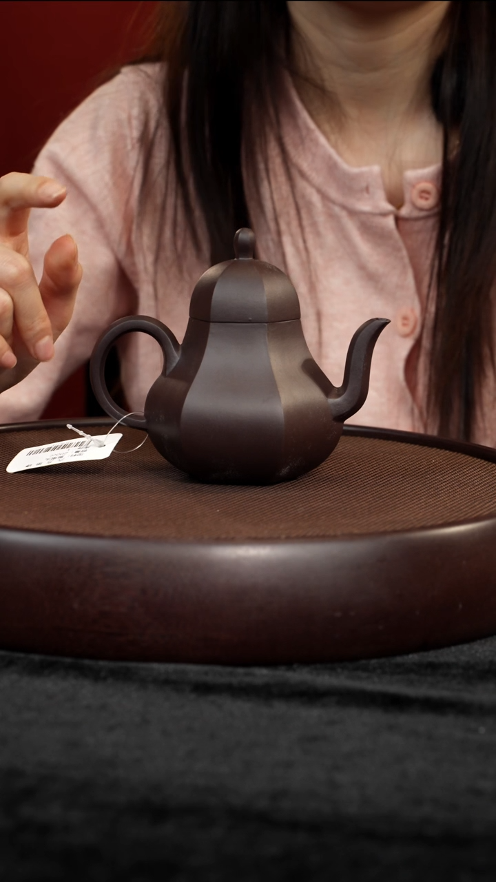 茶壶紫砂JTL16774黑墩头六方思婷180c