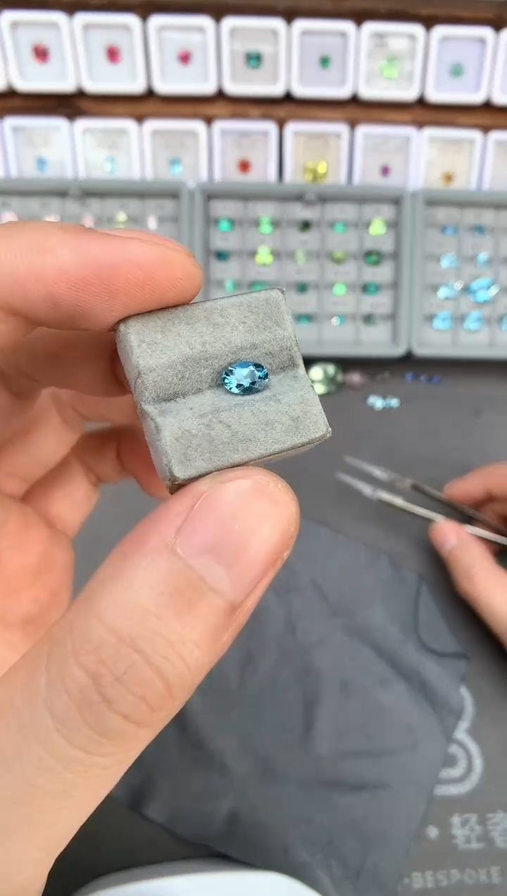 【闪购商品】定制海蓝宝石裸石未镶嵌0.66ct