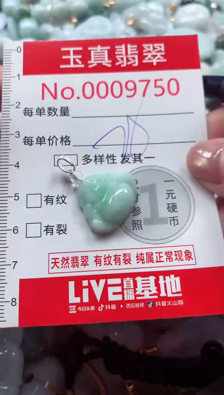 吊坠(不含链)未镶嵌翡翠9750