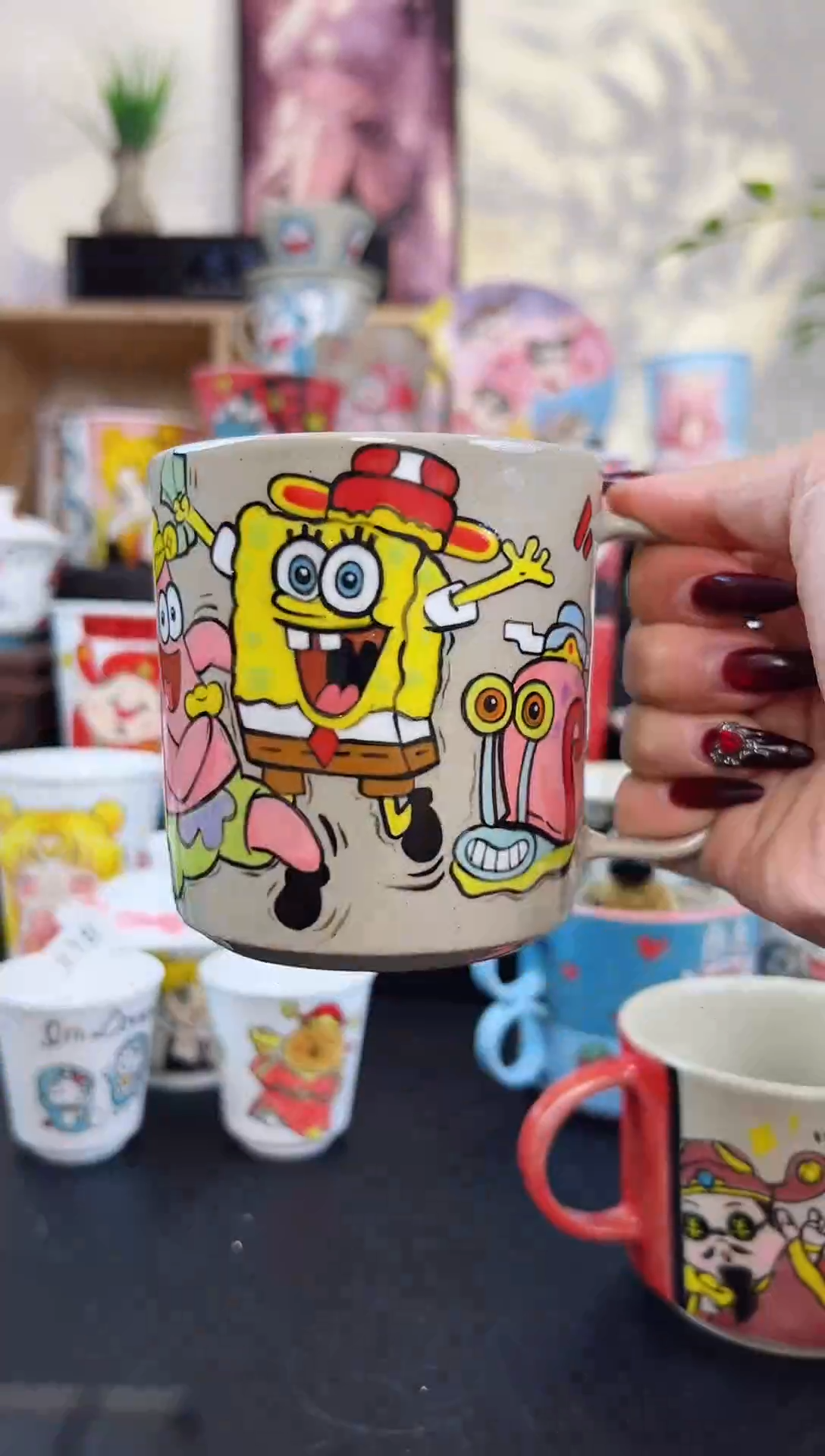 【闪购商品】摆件笙笙漫 手工手绘陶瓷杯杯