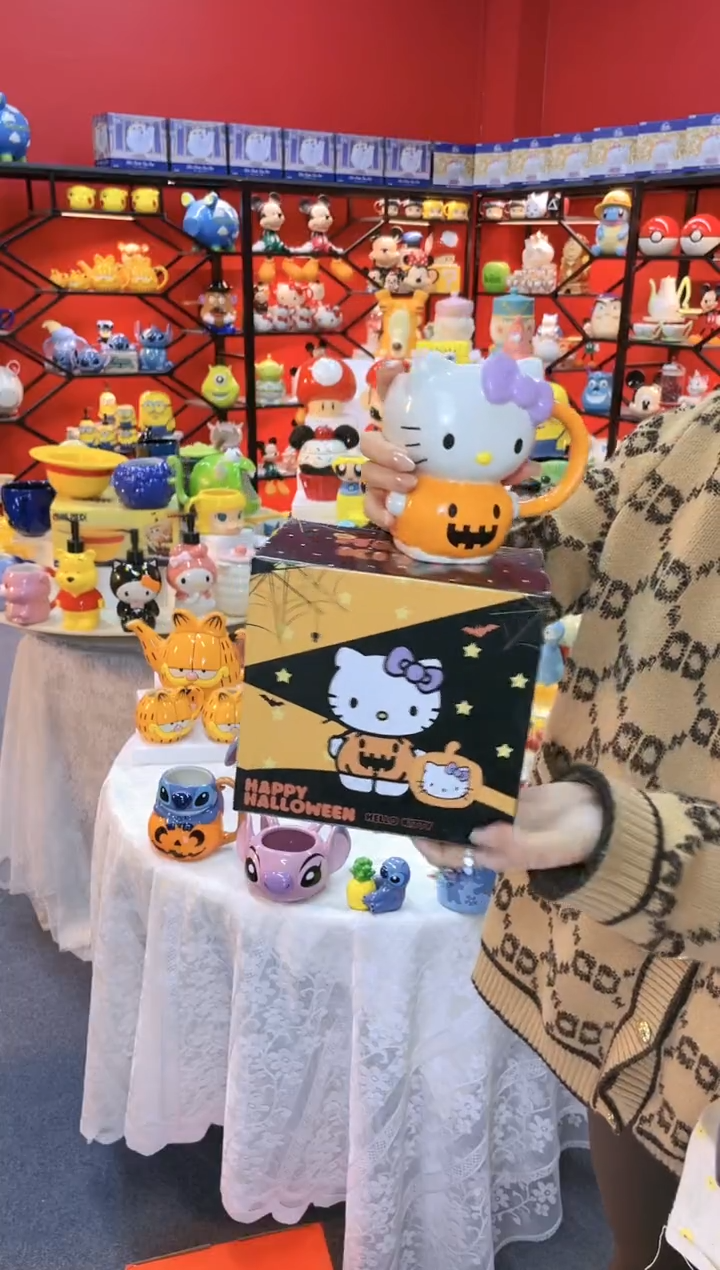 【闪购商品】1@@凯特猫南瓜陶瓷杯