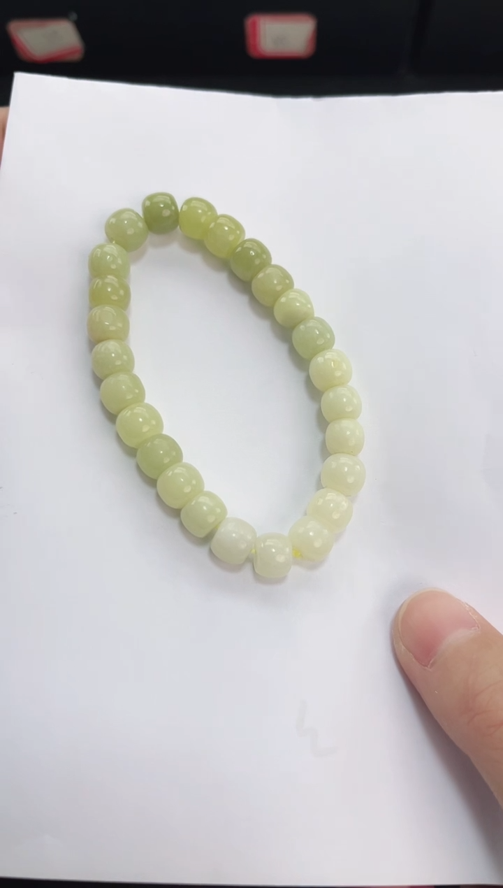 未镶嵌手链和田玉666岚钻微色差T