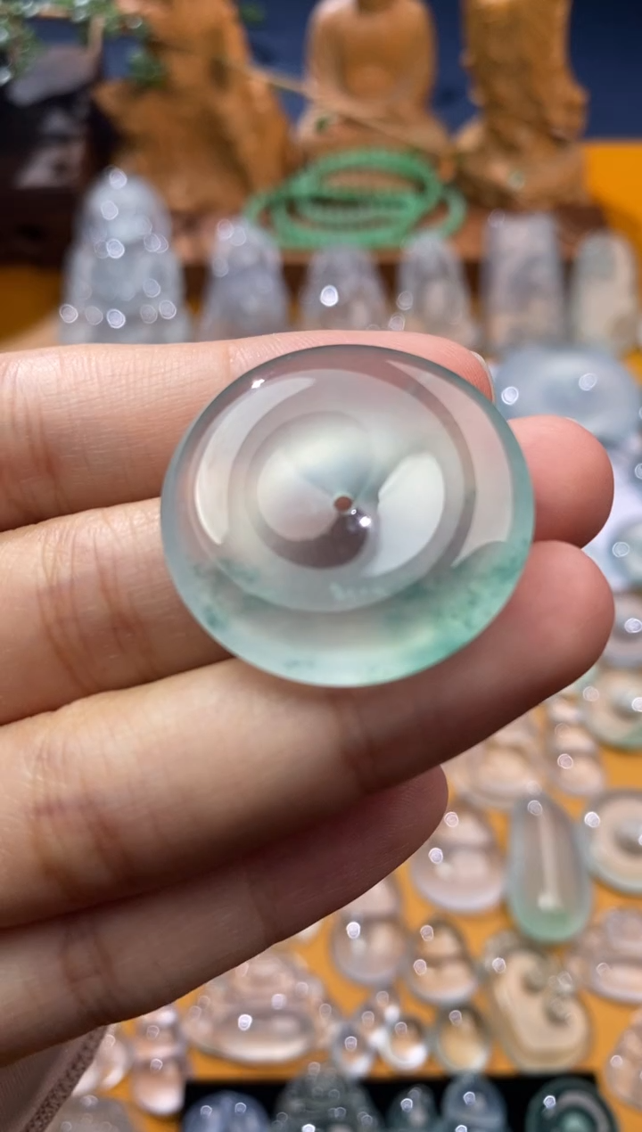 【闪购商品】定制翡翠未镶嵌平安扣29.8*6