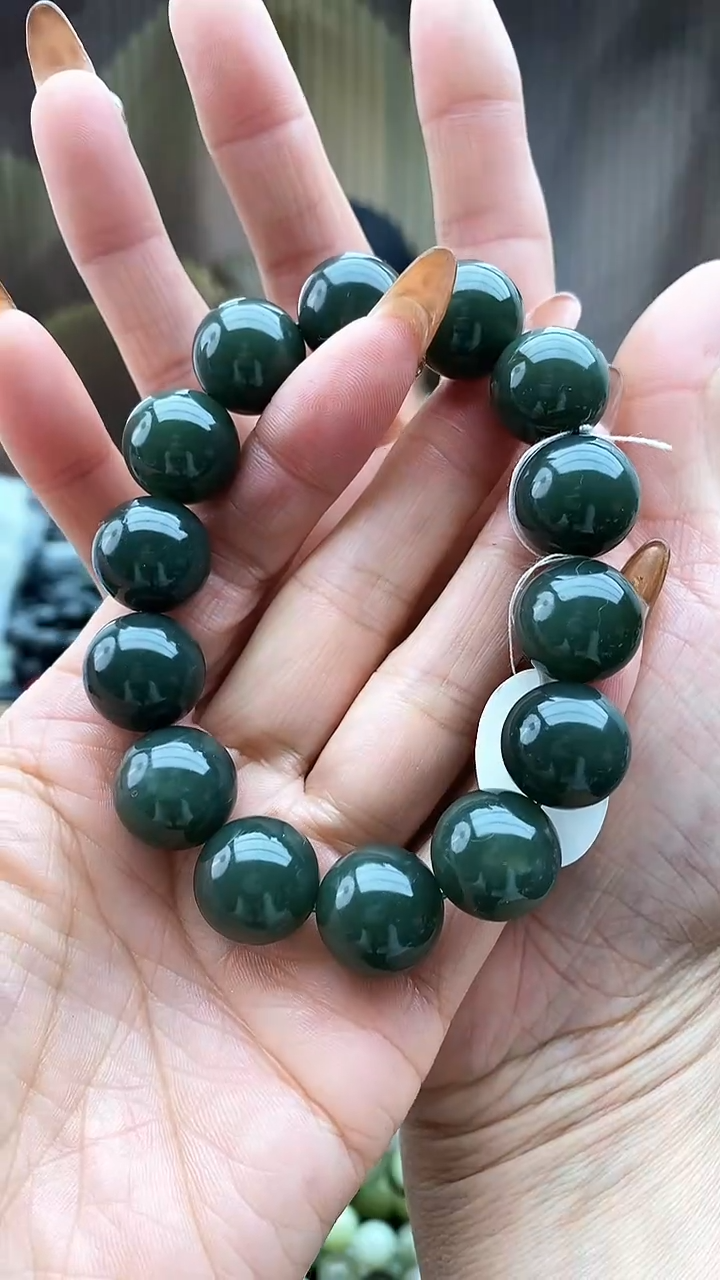 未镶嵌手串和田玉且末蓝16