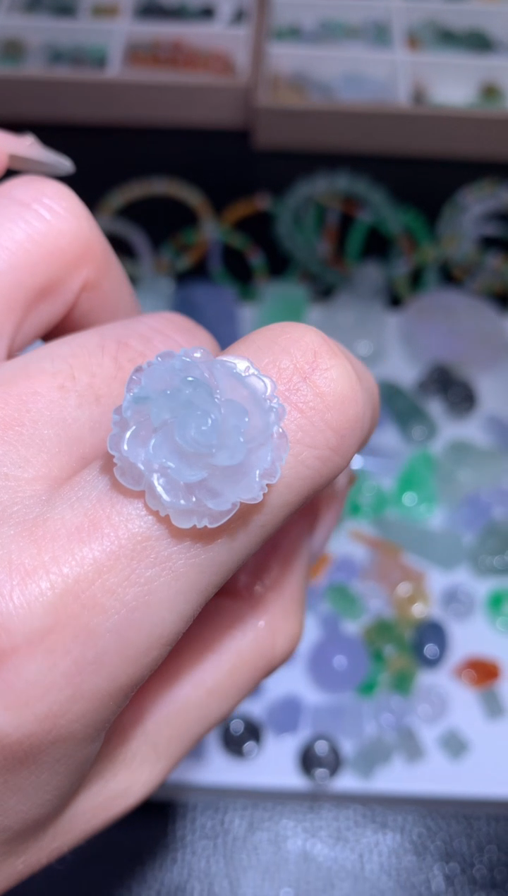 未镶嵌定制翡翠花花