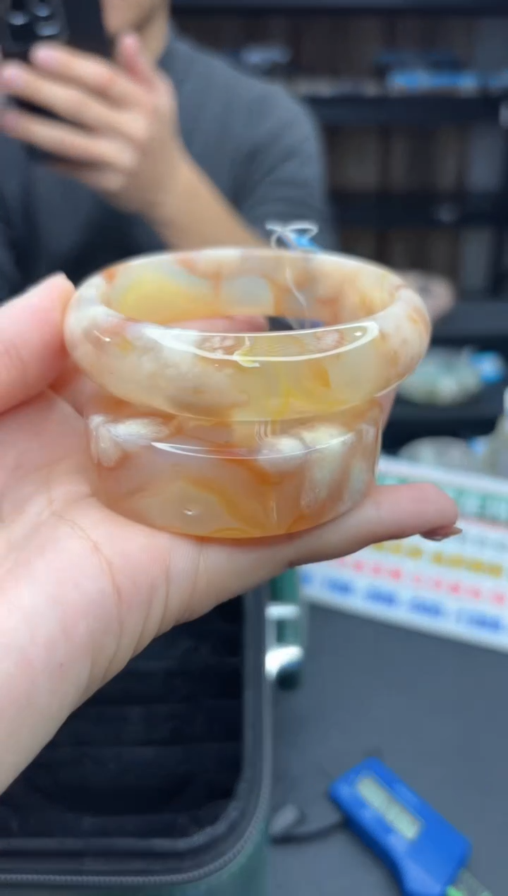 【闪购商品】石英质玉手镯未镶嵌2166（60圈赠送镯心）