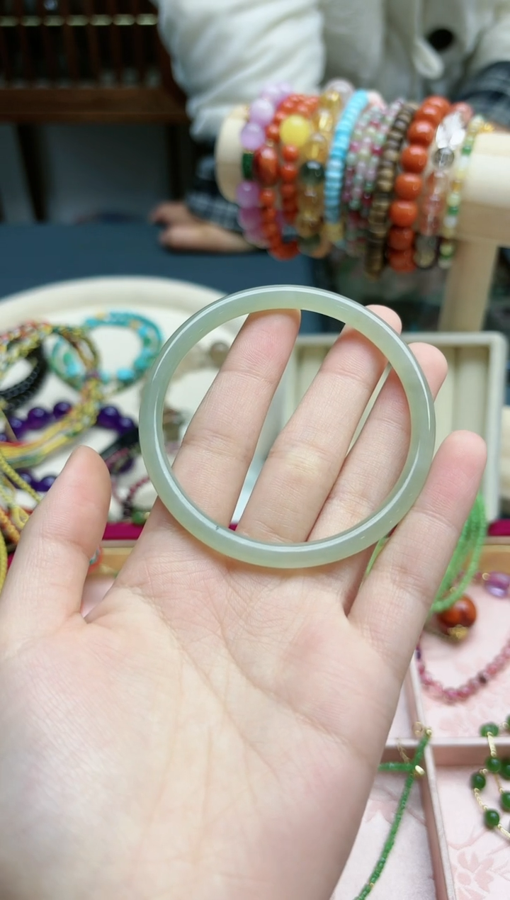 【闪购商品】和田玉手镯未镶嵌和田玉57#手镯*1 HX