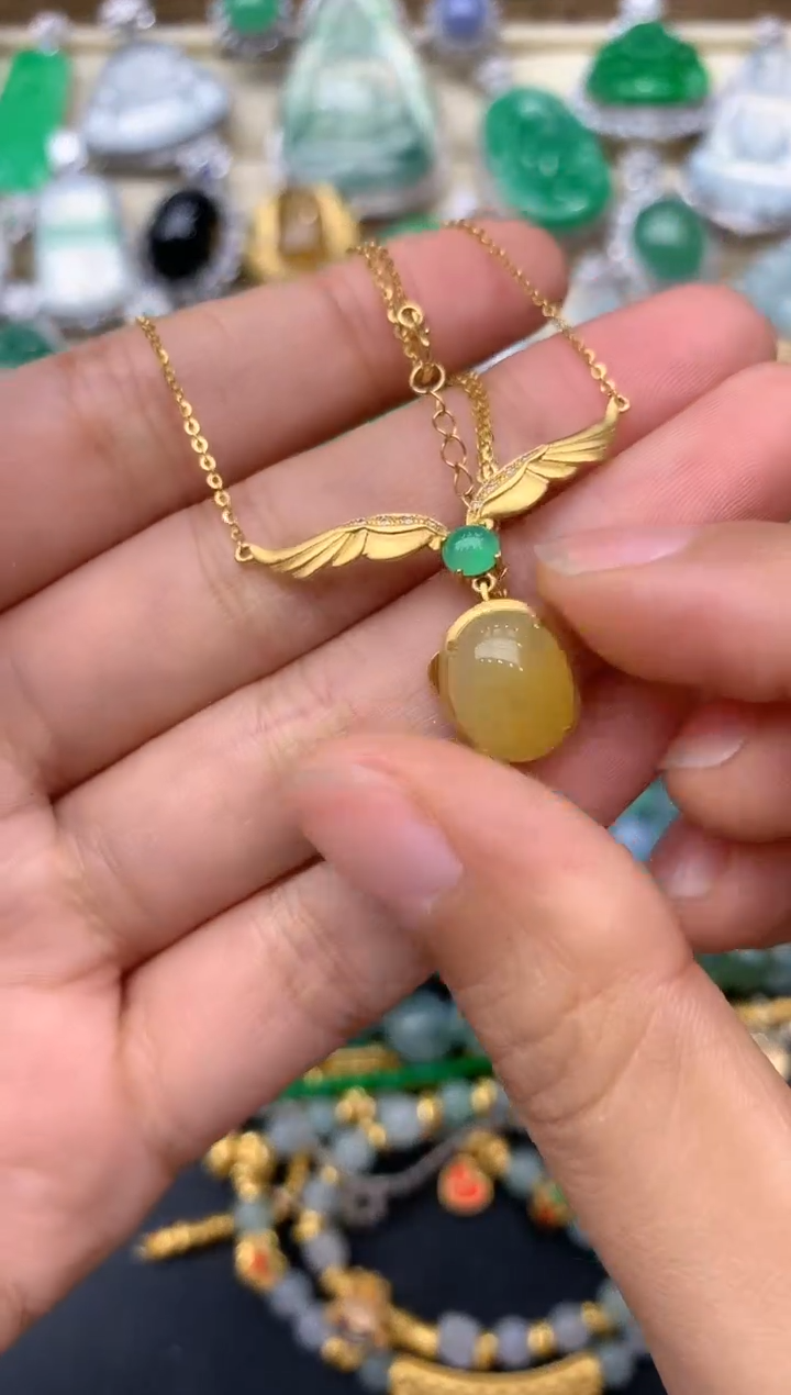 【闪购商品】翡翠颈饰18K金镶嵌226-中国好珍宝
