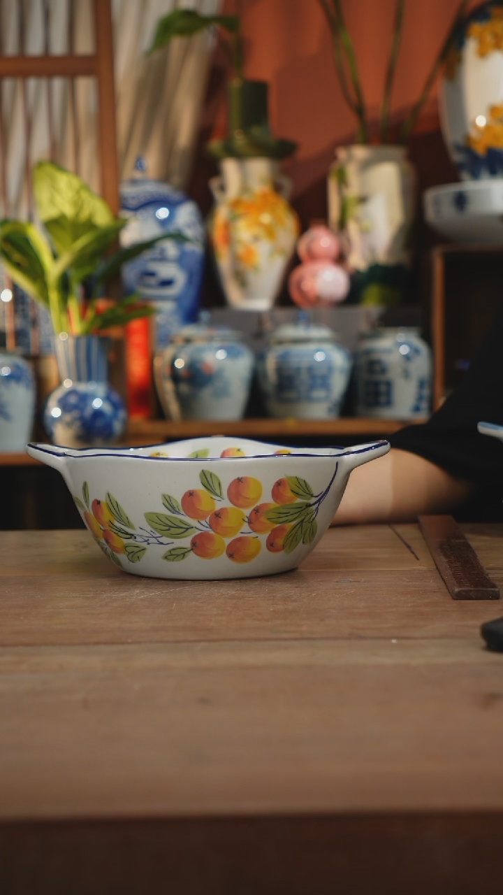 现代景德镇设计师釉下手绘陶瓷餐具