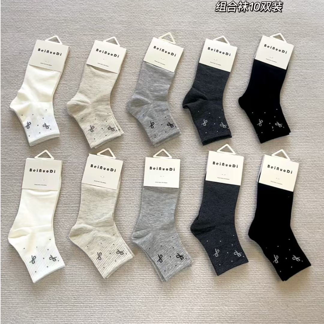 君君家【女袜10双】优质长绒棉百搭女袜112