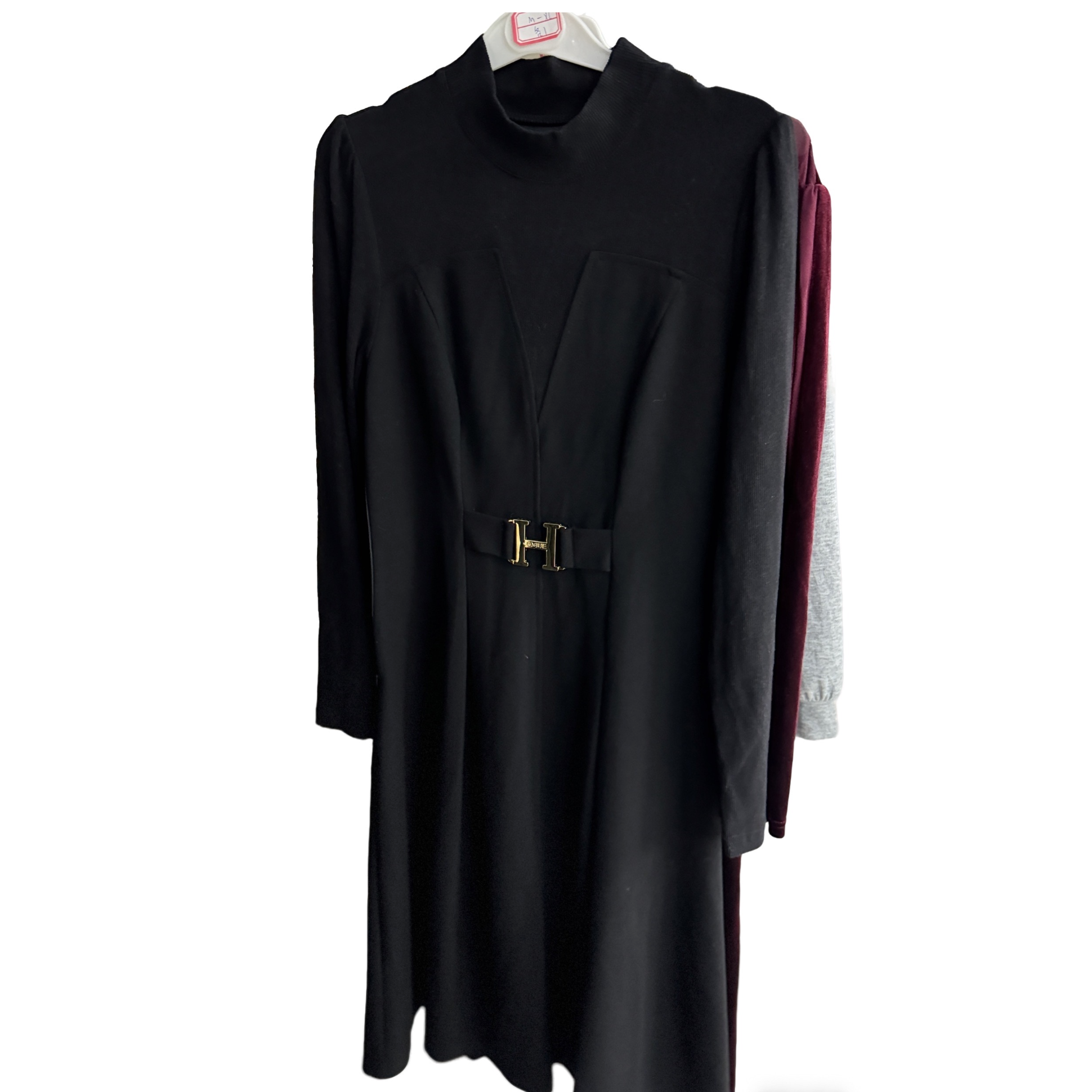 浮力清仓-L006春秋气质中长款连衣裙