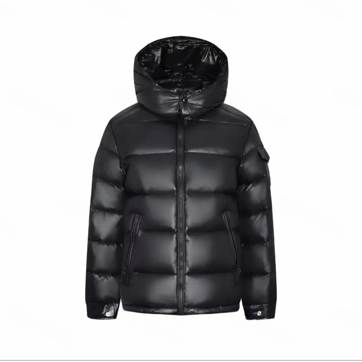 蒙M玛雅经典款亮面羽绒服女短款连帽超厚极寒保暖羽绒服外套男