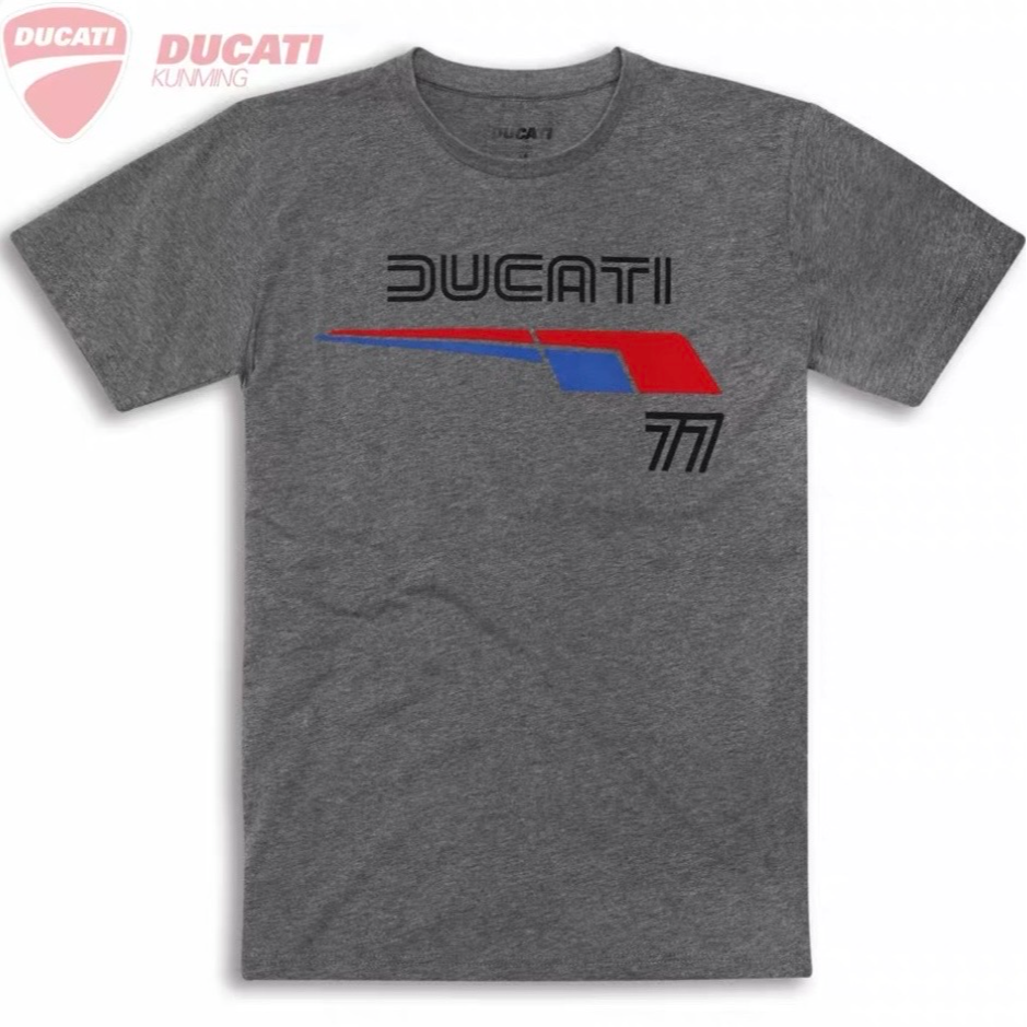 DUCATI杜卡迪T恤纯棉宽松休闲通用夏季四季4S直发正品短袖T恤灰色