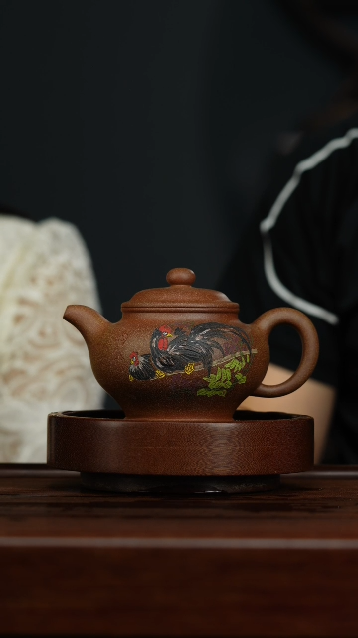 茶壶紫砂K13掇只壶戴静波{桃花泥}