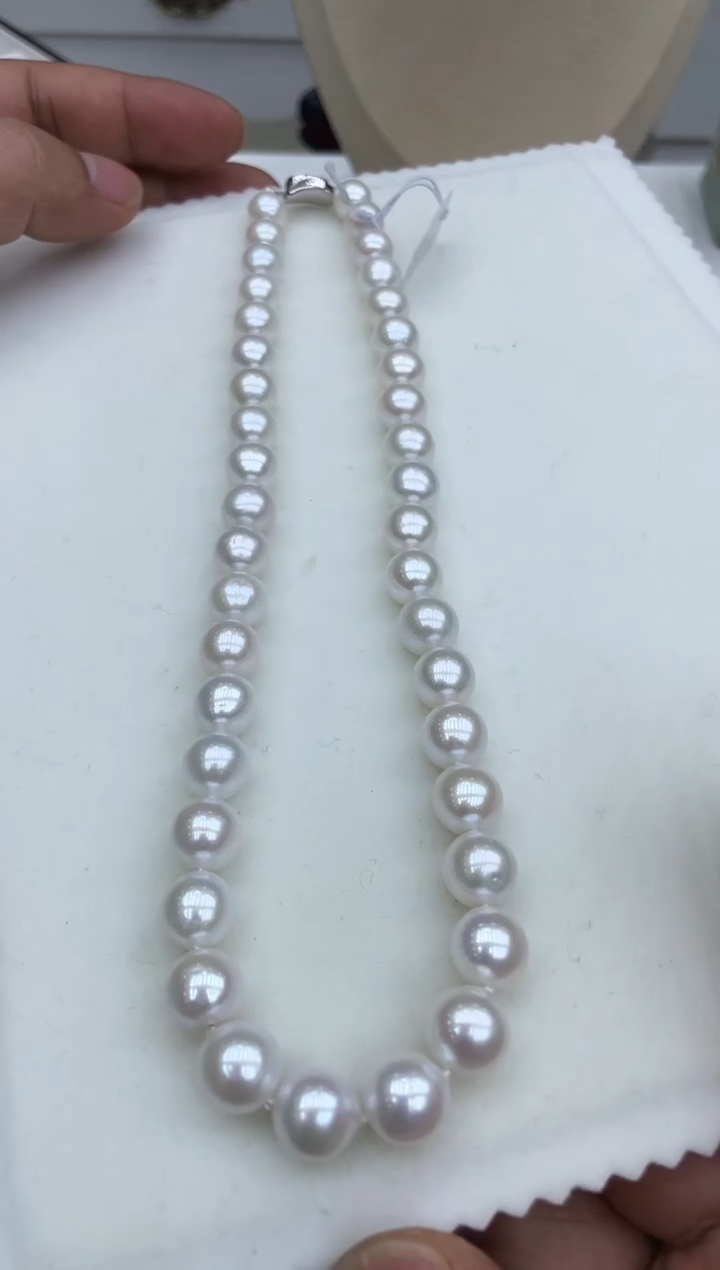 【闪购商品】淡水珍珠颈饰银S925镶嵌9-11项链