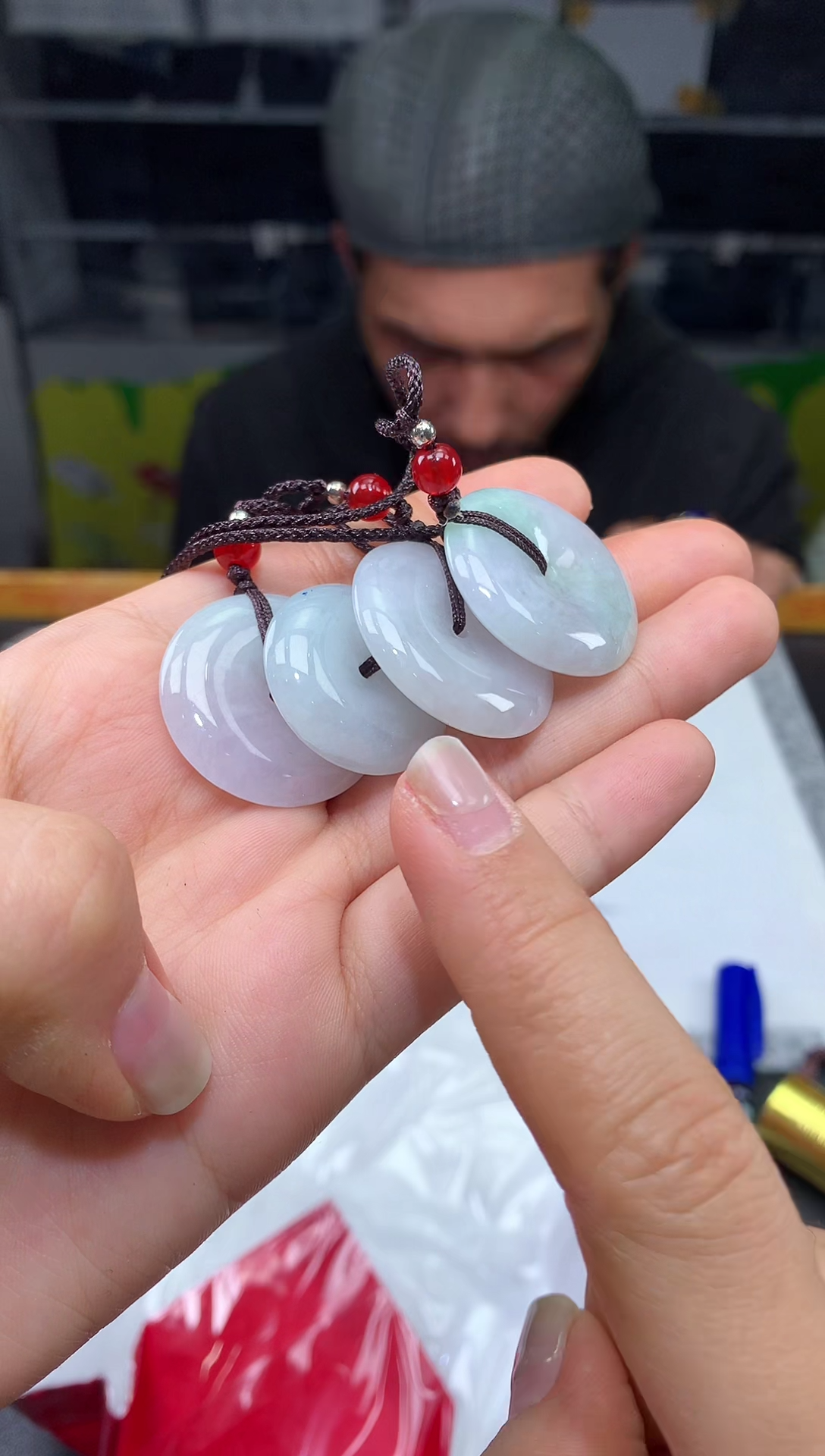 【闪购商品】翡翠颈饰未镶嵌翡翠平安扣/579171/多样性发一