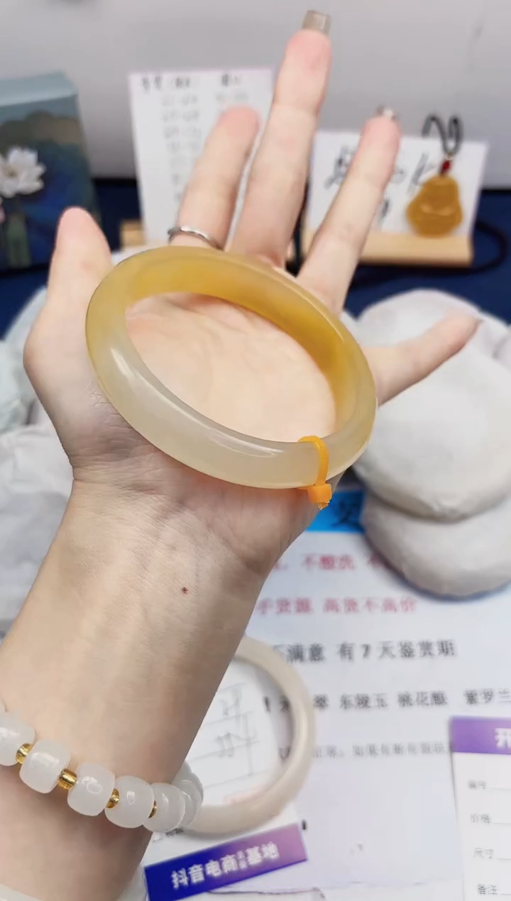 【闪购商品】石英质玉手镯未镶嵌246-财气镯-圈口62