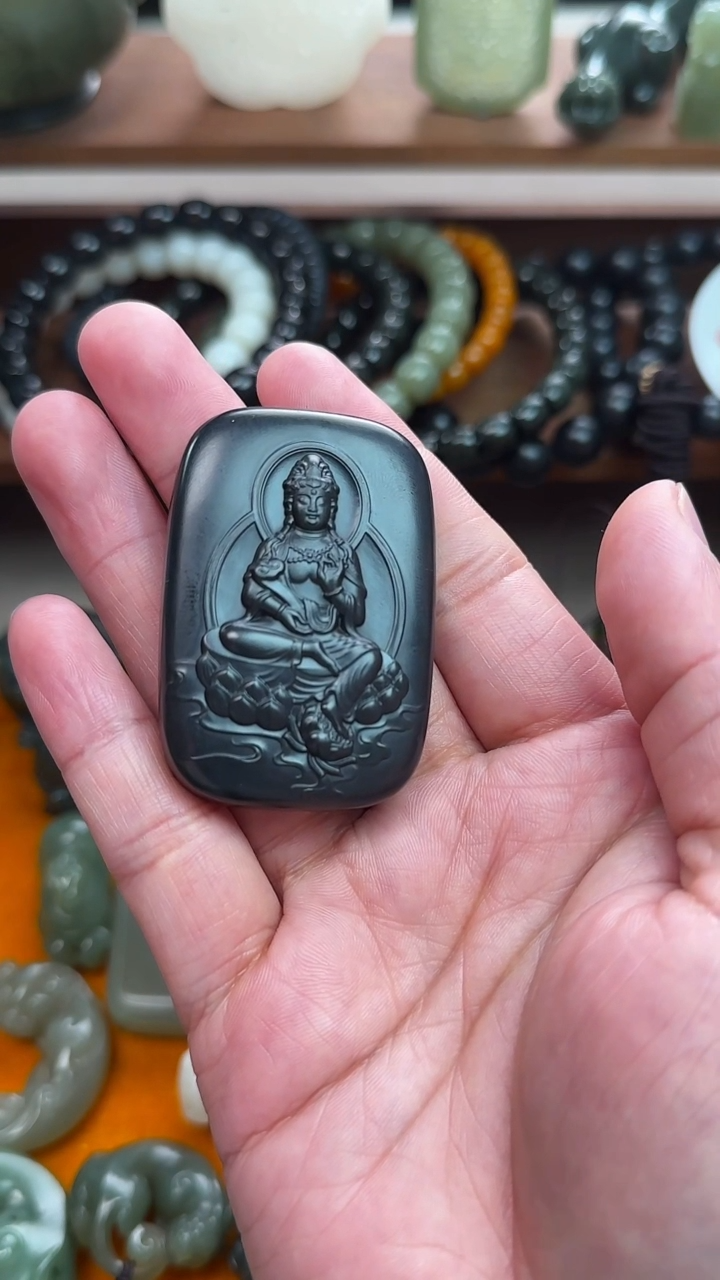 【闪购商品】和田玉吊坠(不含链)未镶嵌观音牌苏工