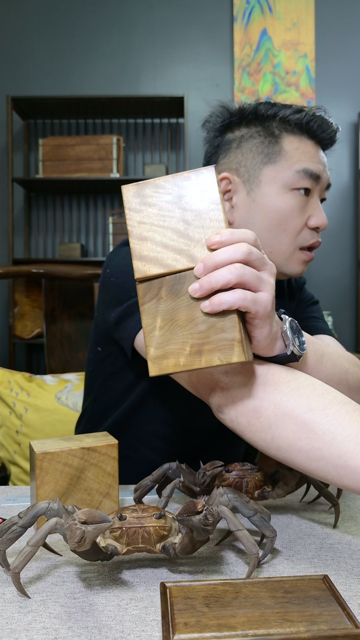 金丝楠何**甘金丝楠木方形弧顶推拉盒9.5