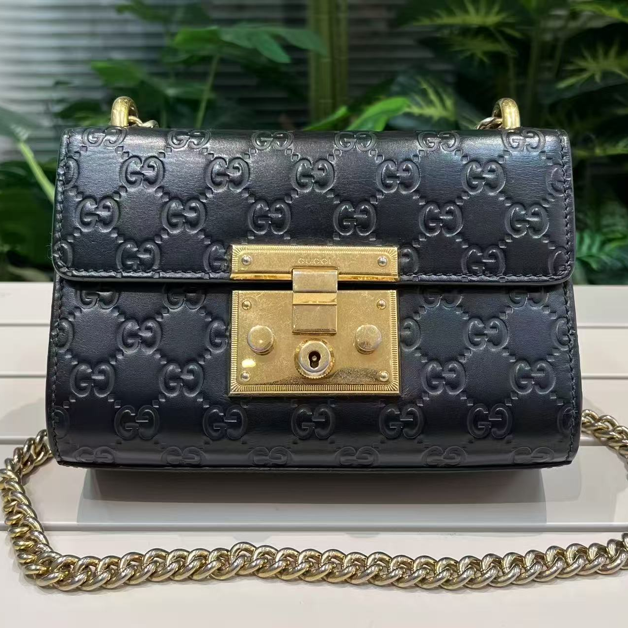 95新 GUCCI/古驰 （粉丝团专属）月光宝盒黑色系挎包/HMH