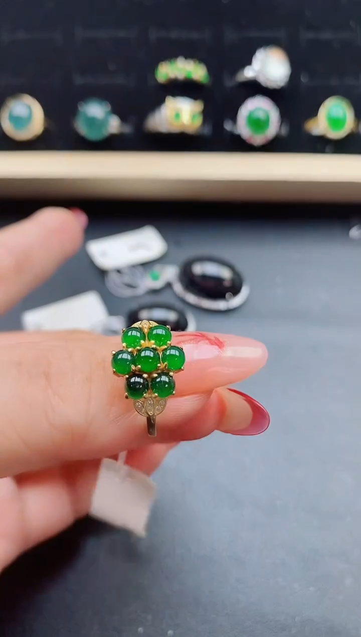 【闪购商品】翡翠戒指银S925镶嵌321321