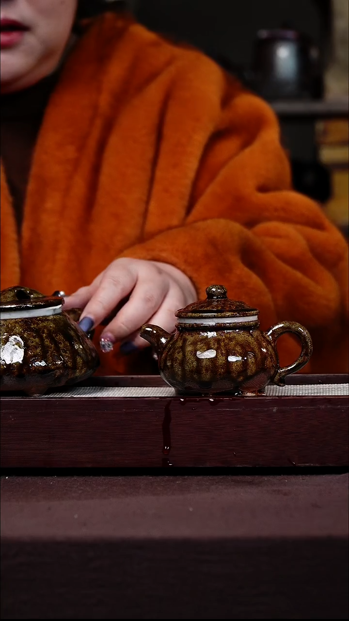 茶壶紫砂宜兴紫砂GFY 崖柏木柴烧 潘壶