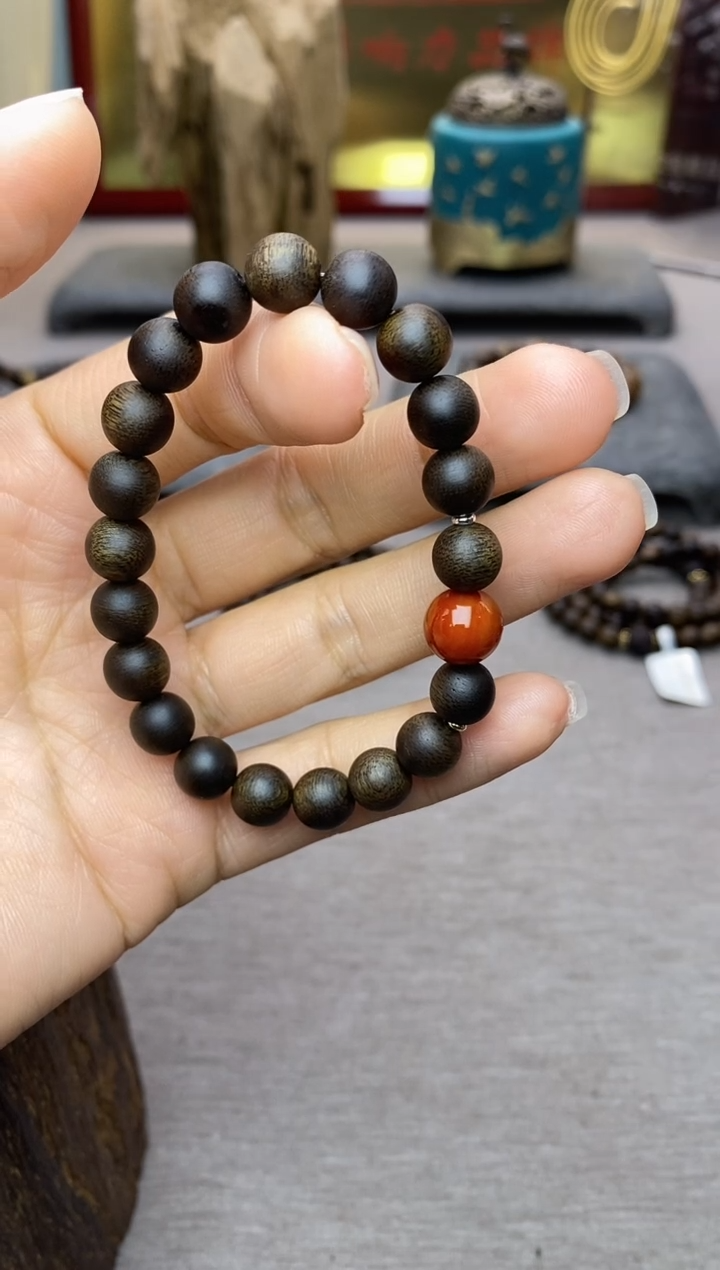 【闪购商品】沉香手串单圈越南芽庄白棋楠0.8 沉水