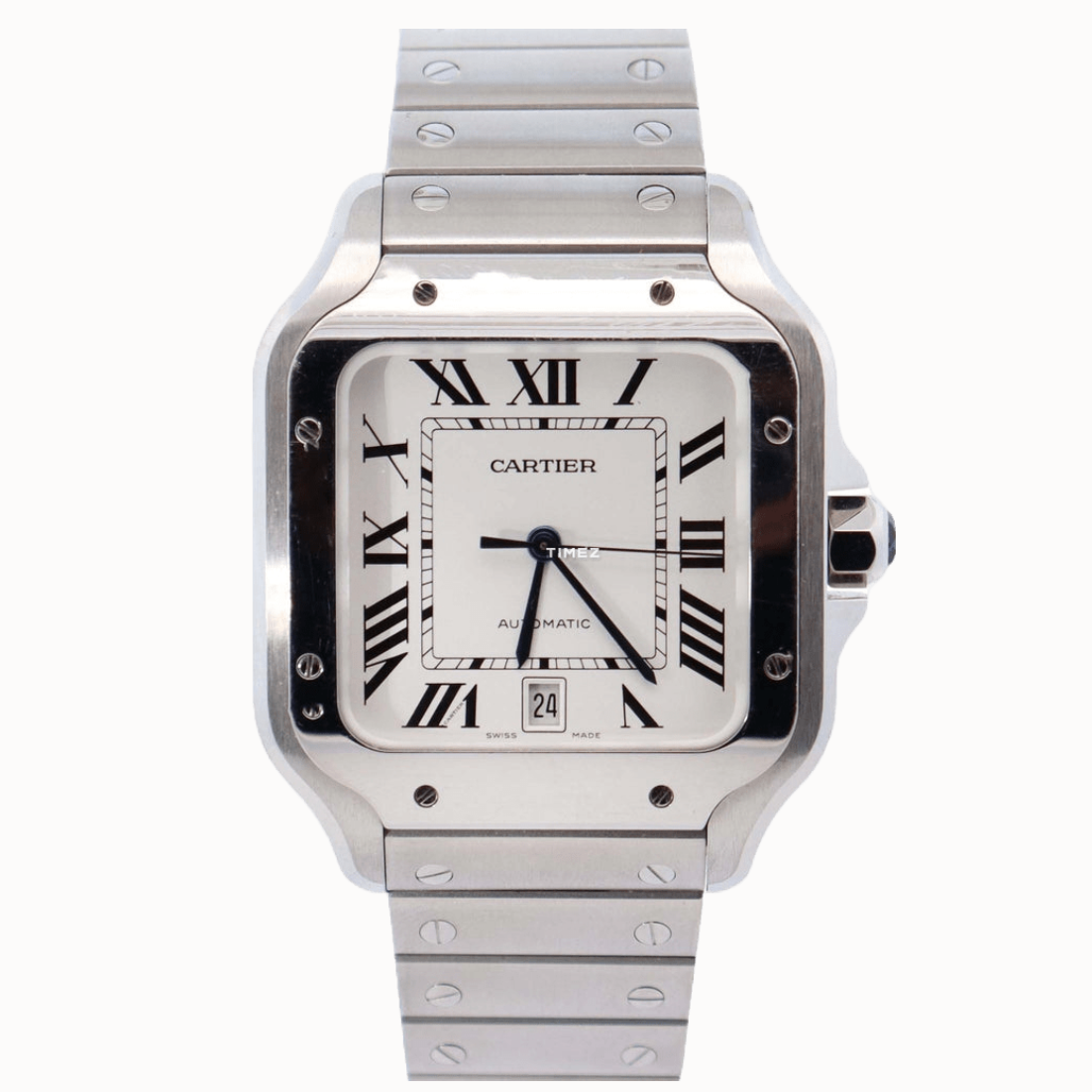 99新 Cartier/卡地亚 老佛爷/卡地亚山度士/自动/18年/40*40mm