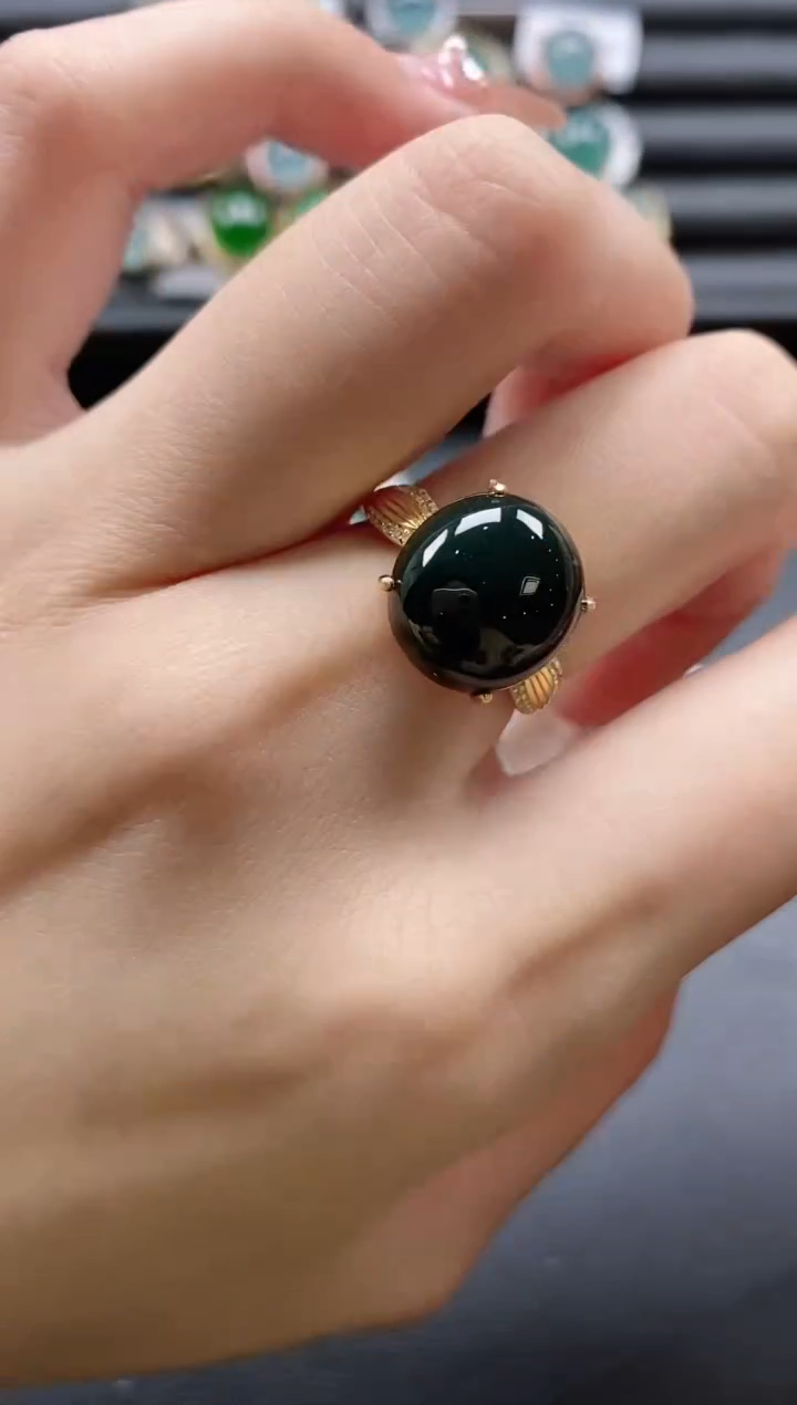 【闪购商品】翡翠戒指银S925镶嵌51151