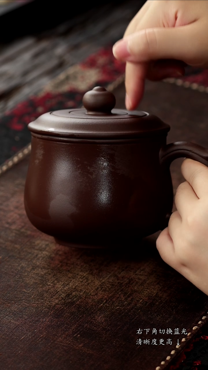 茶杯紫砂福利紫砂飞把盖杯