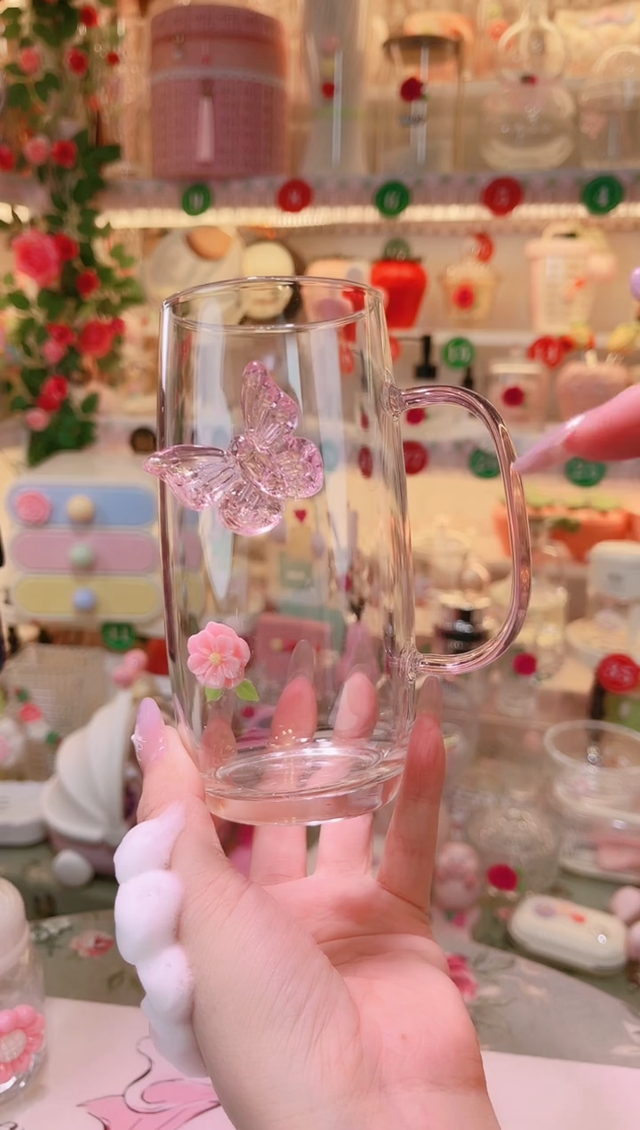 其他品质好发货快放心拍！蝶恋花绿茶杯