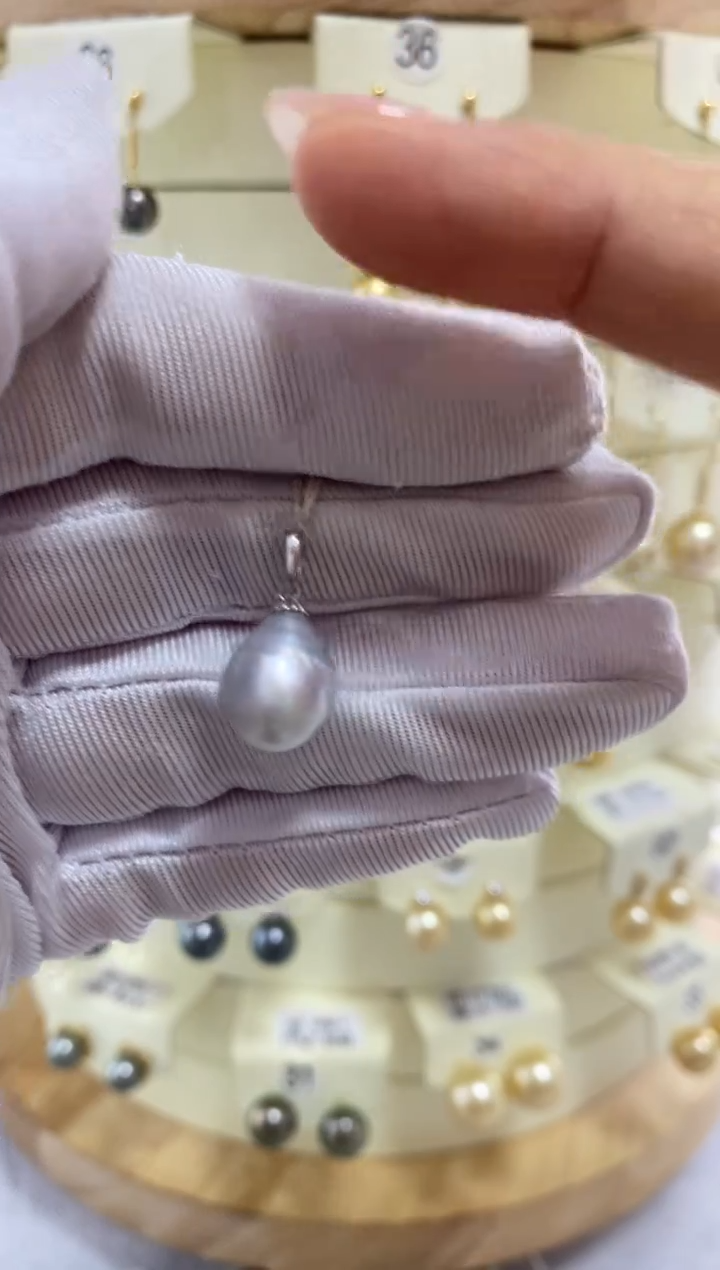 【闪购商品】海水珍珠吊坠(赠链)银S925镶嵌澳白巴洛克10-11mm