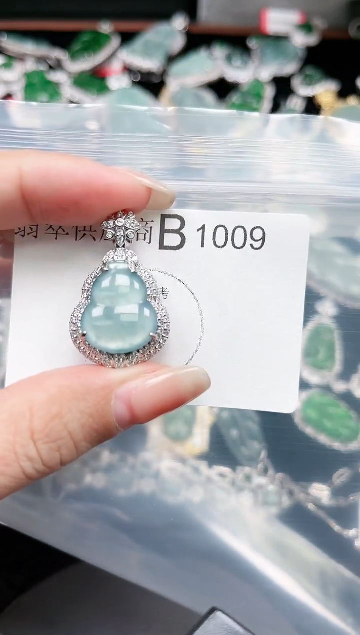 【闪购商品】翡翠颈饰未镶嵌赠皮绳1009