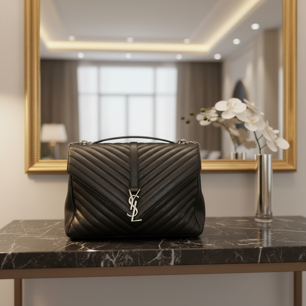 95新 YSL/圣罗兰  黑色手提单肩包 1828 3905 