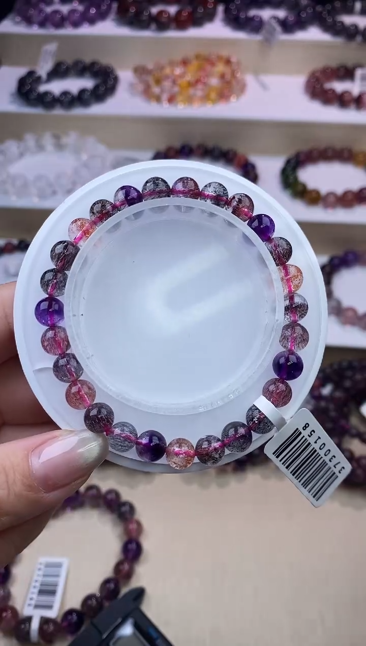 水晶手链未镶嵌黑加仑超七7m+