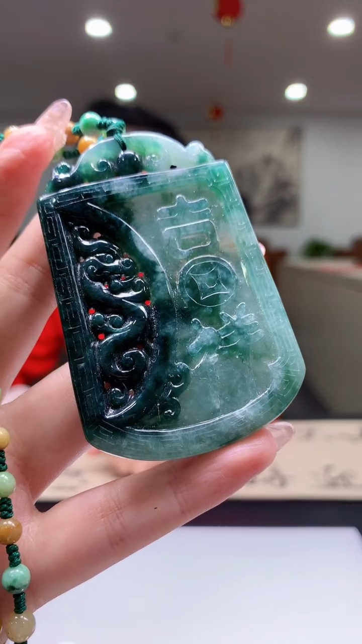 【闪购商品】定制翡翠未镶嵌8018yx-毛货挂件59