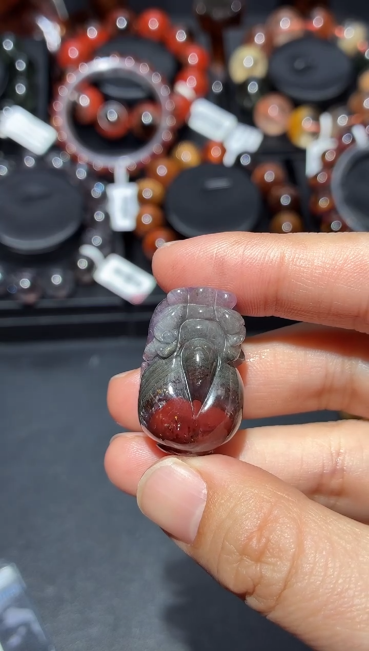 未镶嵌珠宝半成品水晶梓**歌极光貔貅