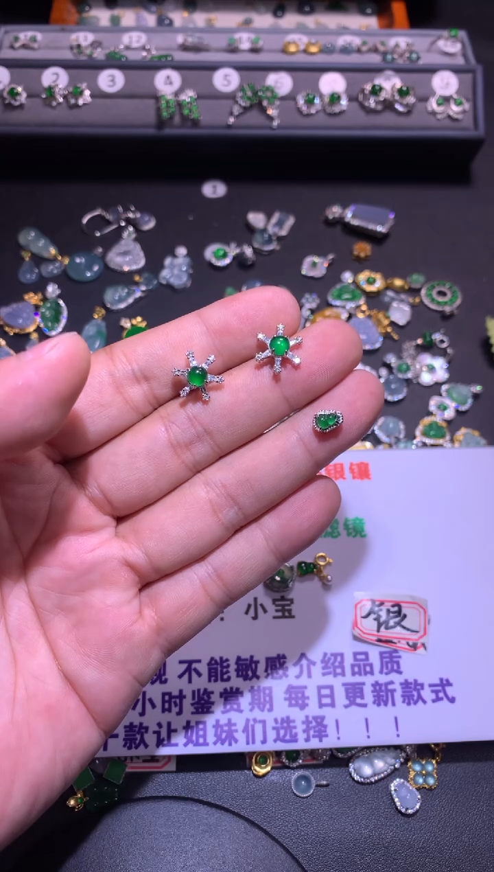 【闪购商品】翡翠吊坠(不含链)银S925镶嵌1