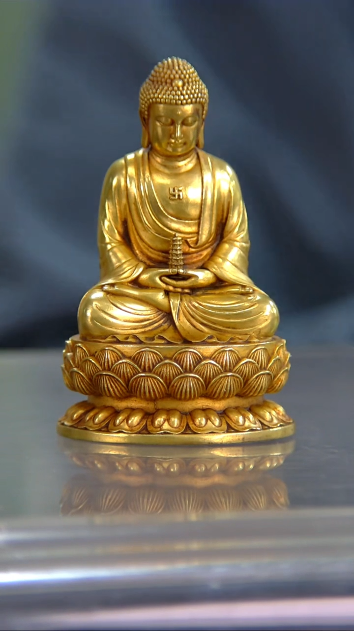 【闪购商品】紫铜鎏金 药师佛6公分 Y20426-G