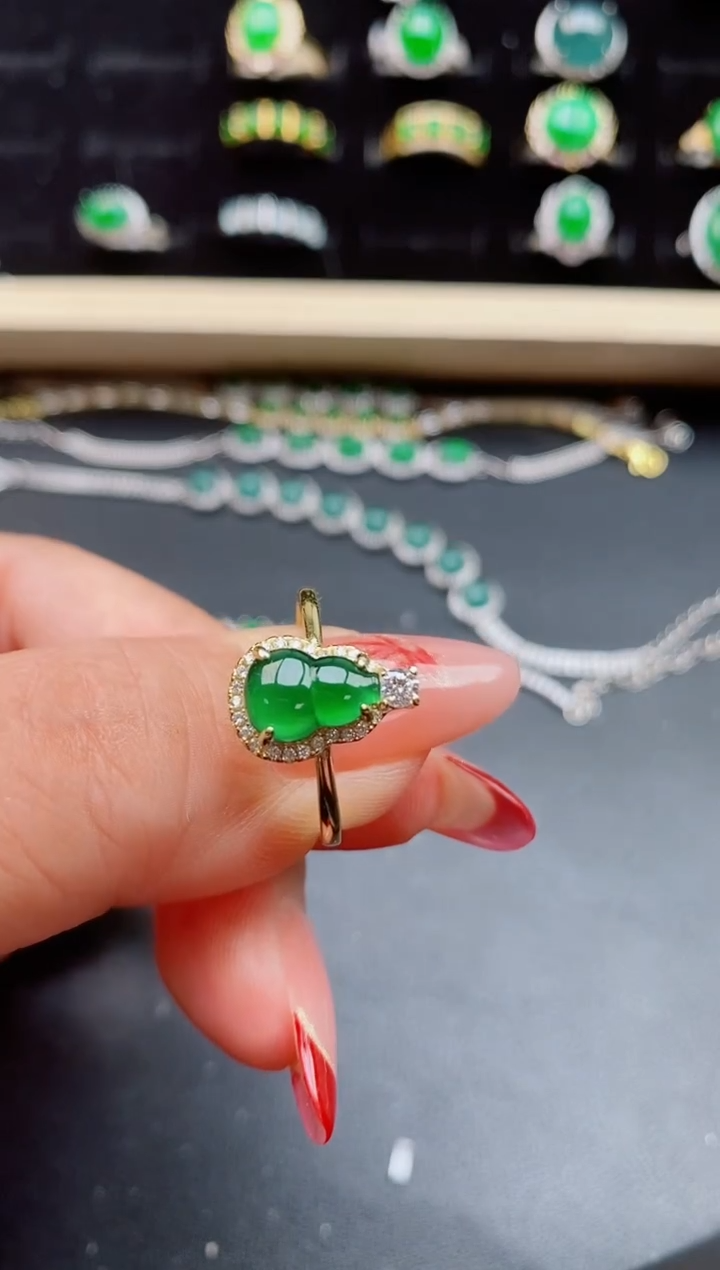 【闪购商品】翡翠戒指银S925镶嵌5085050