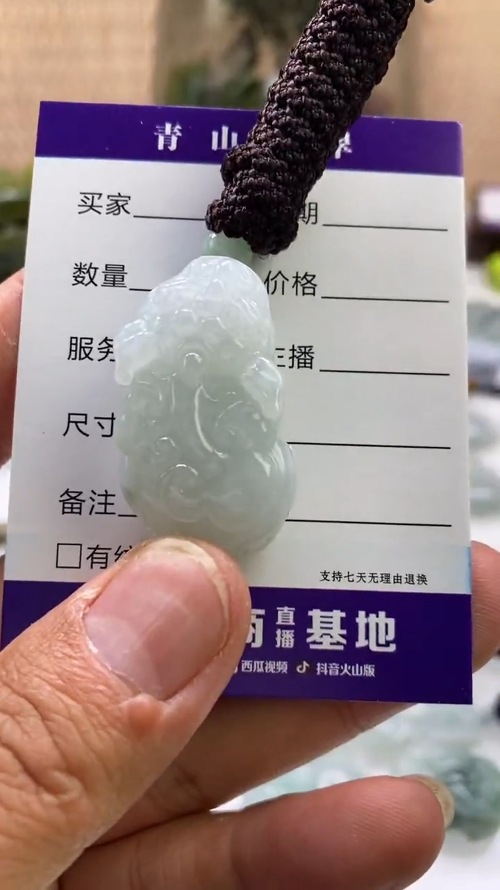 【闪购商品】翡翠颈饰未镶嵌多人如意貔貅